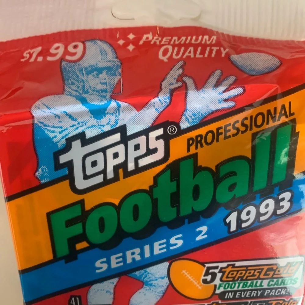Topps 1993 Series 2 Football Cards Pack - Red and Orange